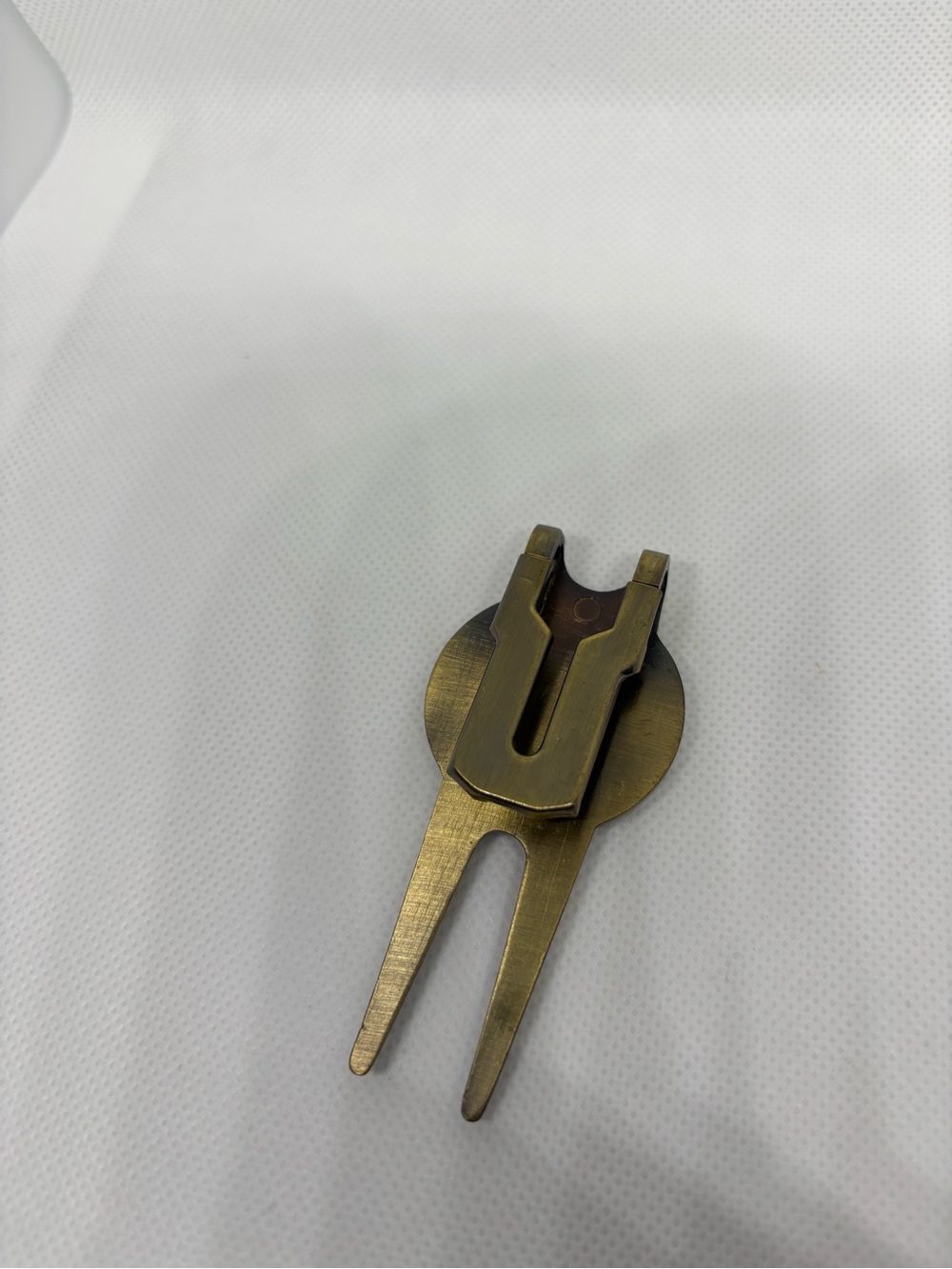 Golf Divot Repair Tool with Ball Marker - Brass Finish - Picture 2 of 2